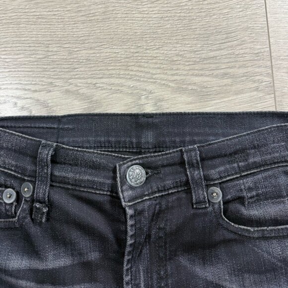 R13 Slouch Skinny Black Denim Jeans - Picture 8 of 16